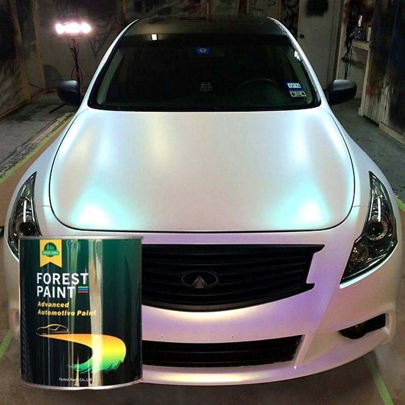 High Gloss Pearl White Color Car Paint Pigment Solvent 10 minutes