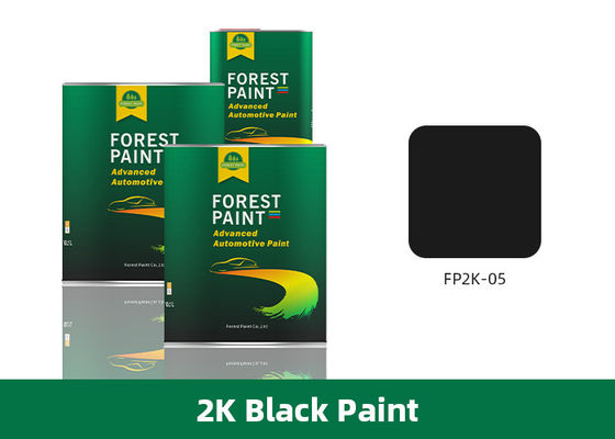 Black 2K Acrylic Car Paint Urethane Base Coat Automotive Paint Good Adhesion