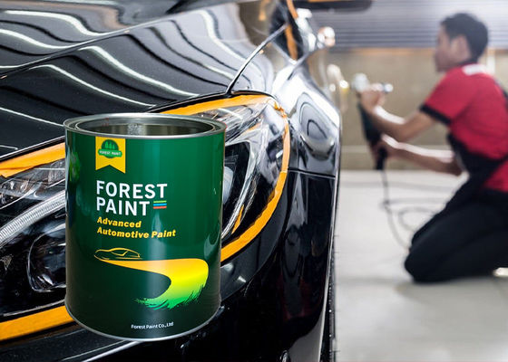 Black 2K Acrylic Car Paint Urethane Base Coat Automotive Paint Good Adhesion