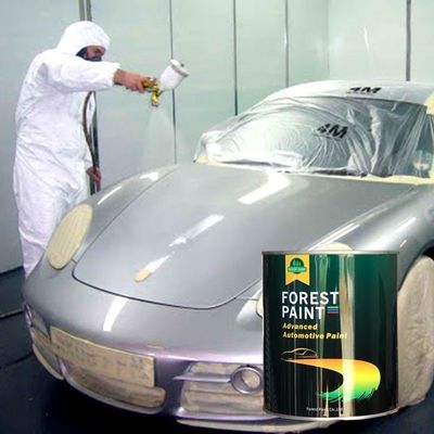 Silver Color Acrylic Liquid Gloss Car Paint For Car With 1L Or 4L Cans